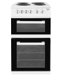 Beko KD531AW 50cm Electric Cooker with Solid Plate Hob - White