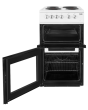Beko KD531AW 50cm Electric Cooker with Solid Plate Hob - White