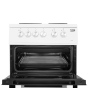 Beko KD531AW 50cm Electric Cooker with Solid Plate Hob - White
