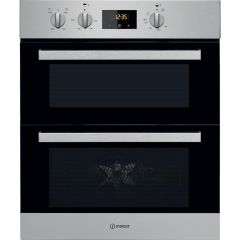 Indesit Aria IDU 6340 IX Electric Built-Under Oven - Stainless Steel and Black