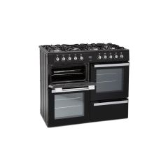 Montpellier MDF100K Dual Fuel Range Cooker in Black