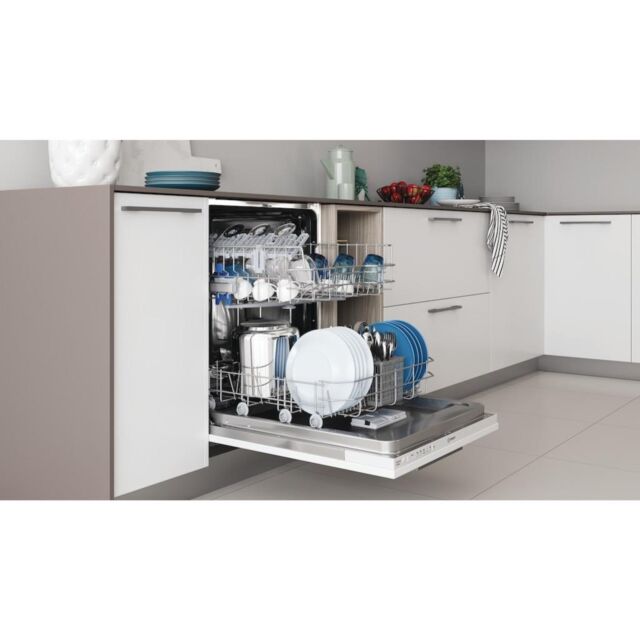 Indesit Ecotime DIE 2B19 UK Integrated Dishwasher - White
