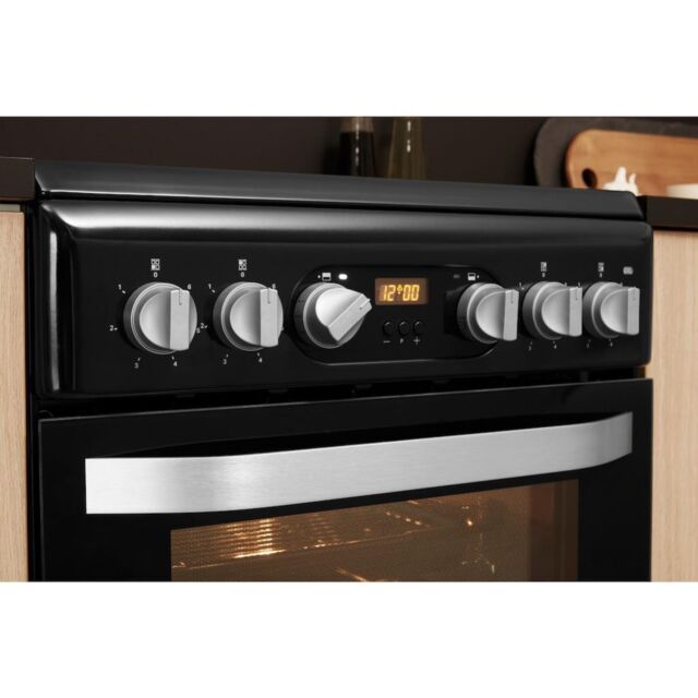 Hotpoint HD5V93CCB/UK Electric Freestanding 50cm Double Cooker - Black