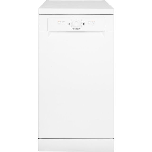 Hotpoint dishwasher: slim, white