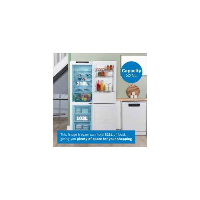 Bosch KGN362WDFG, Free-standing fridge-freezer with freezer at bottom