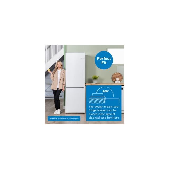 Bosch KGN362WDFG, Free-standing fridge-freezer with freezer at bottom