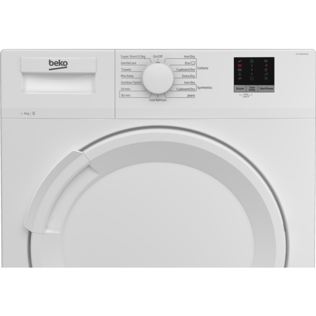 Beko DTLCE80051W 8kg Freestanding Condenser Tumble Dryer - White