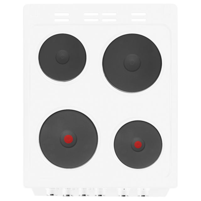 Beko KD531AW 50cm Electric Cooker with Solid Plate Hob - White