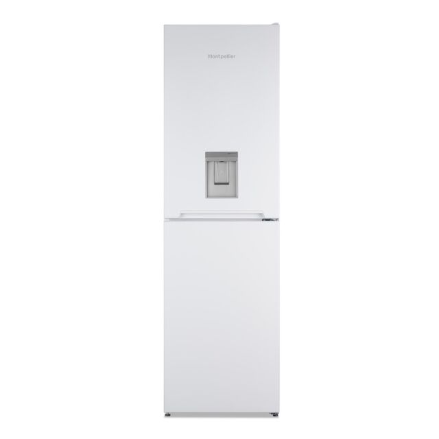 Montpellier MFF185DW 50/50 Frost Free Fridge Freezer in White with Water Dispenser