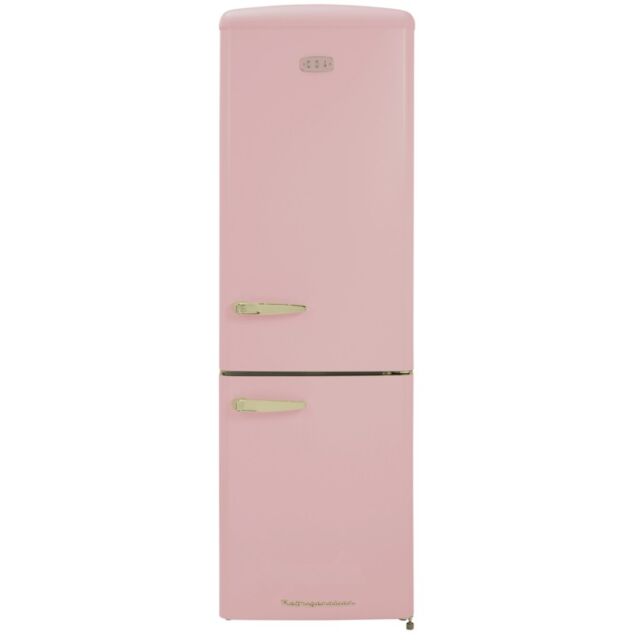 Cda FLORENCE-TEAROSE Retro 60Cm Wide 190Cm Tall Fridge Freezer Tea Rose Pink
