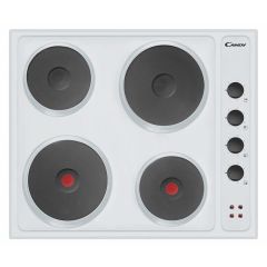 Candy CLE64W 60cm Solid Plate Hob