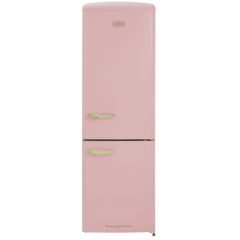 Cda FLORENCE-TEAROSE Retro 60Cm Wide 190Cm Tall Fridge Freezer Tea Rose Pink